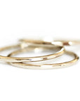 Glint Hammered Stacking Rings Andrea Bonelli 14k Yellow Gold