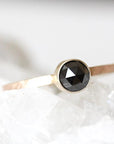 Black Rose Cut Diamond Ring Andrea Bonelli Jewelry