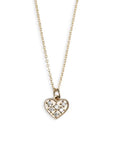 Petite Diamond Heart Charm Andrea Bonelli 14k Yellow Gold