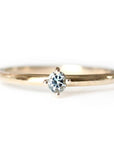 Petit Lola Aquamarine Ring Andrea Bonelli Jewelry 14k Yellow Gold