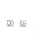 Aquamarine Studs Andrea Bonelli Jewelry 14k Yellow Gold