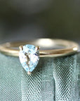 Tristan Pear Aquamarine Ring Andrea Bonelli 