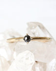 Petit Lola Black Rose Cut Diamond Ring Andrea Bonelli Jewelry 