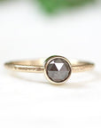 rose cut diamond twig ring Andrea Bonelli Jewelry