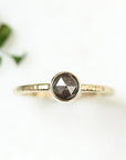 rose cut diamond twig ring Andrea Bonelli Jewelry
