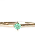 Petit Lola Emerald Ring Andrea Bonelli Jewelry 14k Yellow Gold