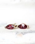 Garnet Marquise Studs Andrea Bonelli Jewelry
