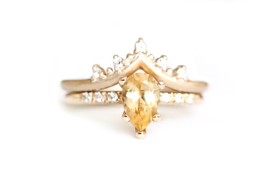 Tryst Citrine + Diamond Ring Andrea Bonelli Jewelry 