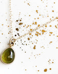 olive green tourmaline necklace Andrea Bonelli Jewelry