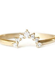 Stella Halo Moissanite Ring Andrea Bonelli 14k Yellow Gold