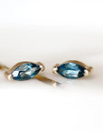 London Blue Topaz Marquise Studs Andrea Bonelli Jewelry 