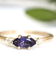 Trine Iolite + Diamond Ring Andrea Bonelli