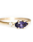 Trine Iolite + Diamond Ring Andrea Bonelli