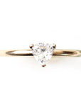 Sarai Trillion Moissanite Ring Andrea Bonelli Jewelry 14k Yellow Gold