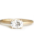 Isara Moissanite Ring Andrea Bonelli 14k Yellow Gold