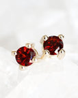 Garnet Studs Andrea Bonelli Jewelry