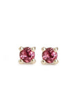 Rhodolite Garnet Studs Andrea Bonelli Jewelry 14k Yellow Gold