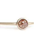 Zoe Peach Rose Cut Diamond Ring Andrea Bonelli Jewelry