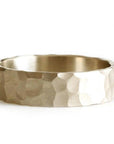 Rustic Carved Band 6mm Andrea Bonelli Jewelry 14k Yellow Gold