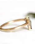 Salt and Pepper Kite Diamond Ring Andrea Bonelli Jewelry
