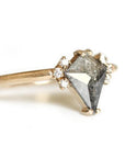 Salt and Pepper Kite Diamond Ring Andrea Bonelli Jewelry