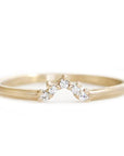 Serena Halo Moissanite Ring Andrea Bonelli 14k Yellow Gold