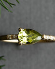 Lilia Peridot + Diamond Ring Andrea Bonelli Jewelry