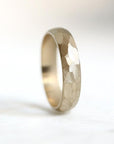 Rustic Faceted Half Round Band Andrea Bonelli Jewelry