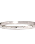 Hammer Facet Ring Andrea Bonelli Jewelry 14k White Gold