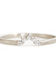 Serena Halo Diamond Ring Andrea Bonelli 14k White Gold