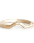 Curved Rustic Band Andrea Bonelli Jewelry 14k Yellow Gold