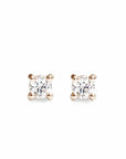 Moissanite Studs Andrea Bonelli Jewelry 14k Rose Gold