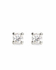 Moissanite Studs Andrea Bonelli Jewelry 14k White Gold