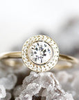 Brie Halo GIA Diamond Ring Andrea Bonelli
