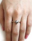 Salt and Pepper Kite Diamond Ring Andrea Bonelli Jewelry