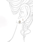 pale gray diamond droplet earrings Andrea Bonelli Jewelry