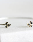 Mixed Metals Black Rose Cut Diamond Cuff Andrea Bonelli Jewelry