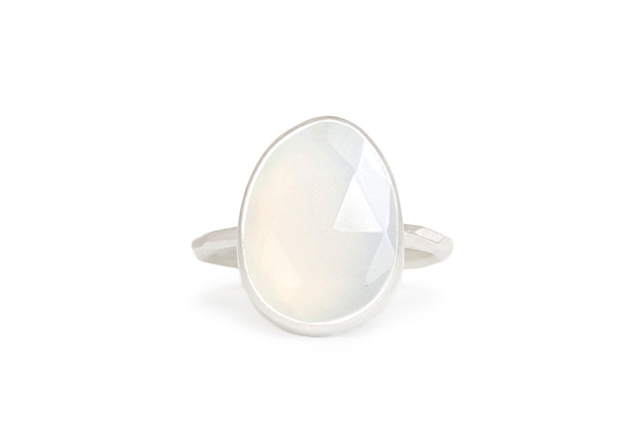 White Chalcedony Ring Andrea Bonelli Jewelry Sterling Silver