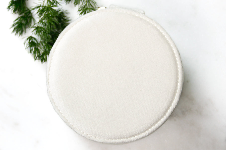 Round jewelry sales travel case