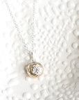 Faceted Gold Pebble + Diamond Necklace Andrea Bonelli 