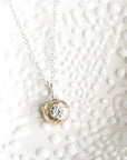 Faceted Gold Pebble + Diamond Necklace Andrea Bonelli