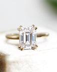 Bailey Double Claw Moissanite Ring Andrea Bonelli Jewelry 