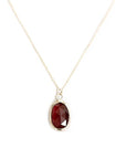 Rose Cut Garnet Necklace Andrea Bonelli Jewelry