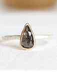 Rose Cut Gray Diamond Ring .98ct Andrea Bonelli Jewelry 