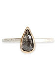 Rose Cut Gray Diamond Ring .98ct Andrea Bonelli Jewelry 14k Gold and Sterling Silver