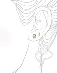 Gray Faceted Diamond Studs Andrea Bonelli Jewelry
