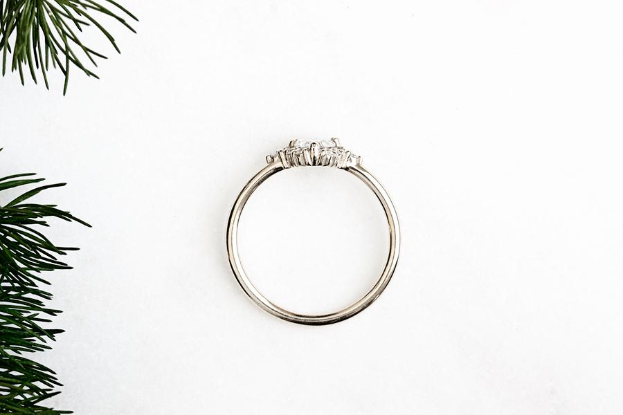 Isobel Halo Moissanite Ring 1ct Andrea Bonelli Jewelry 