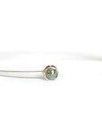 Rose Cut Green and White Diamond Cuff Andrea Bonelli Jewelry