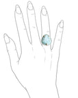 Mixed Metals Larimar Ring Andrea Bonelli Jewelry