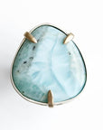 Mixed Metals Larimar Ring Andrea Bonelli Jewelry